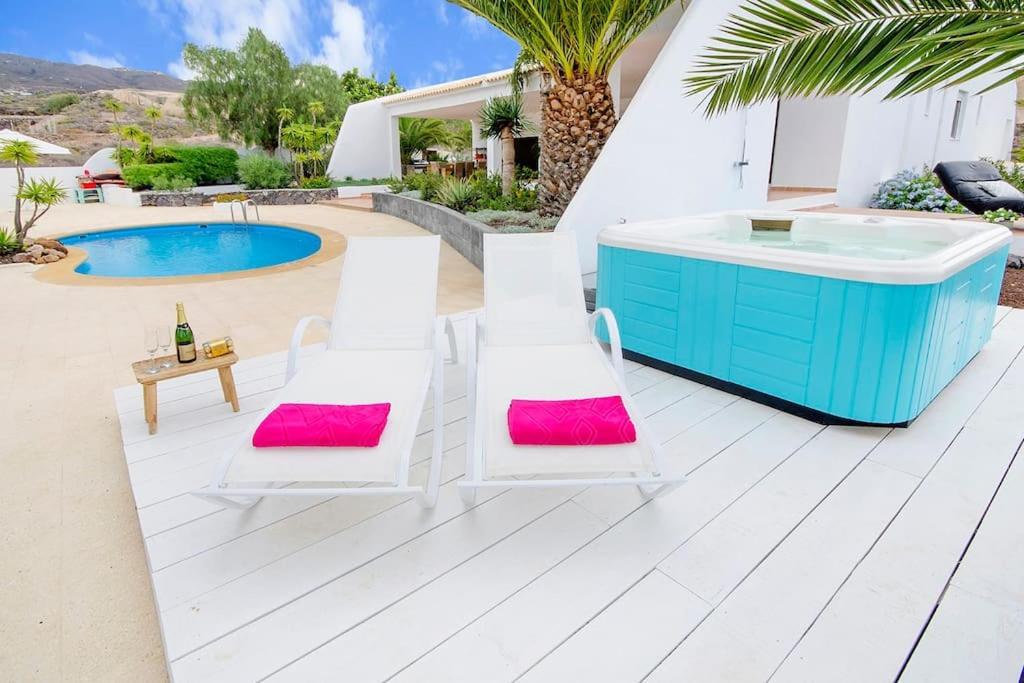 Luxe Villa With Private Pool, Jacuzzi And Spectacular Views Costa Adeje (Tenerife) Exterior foto